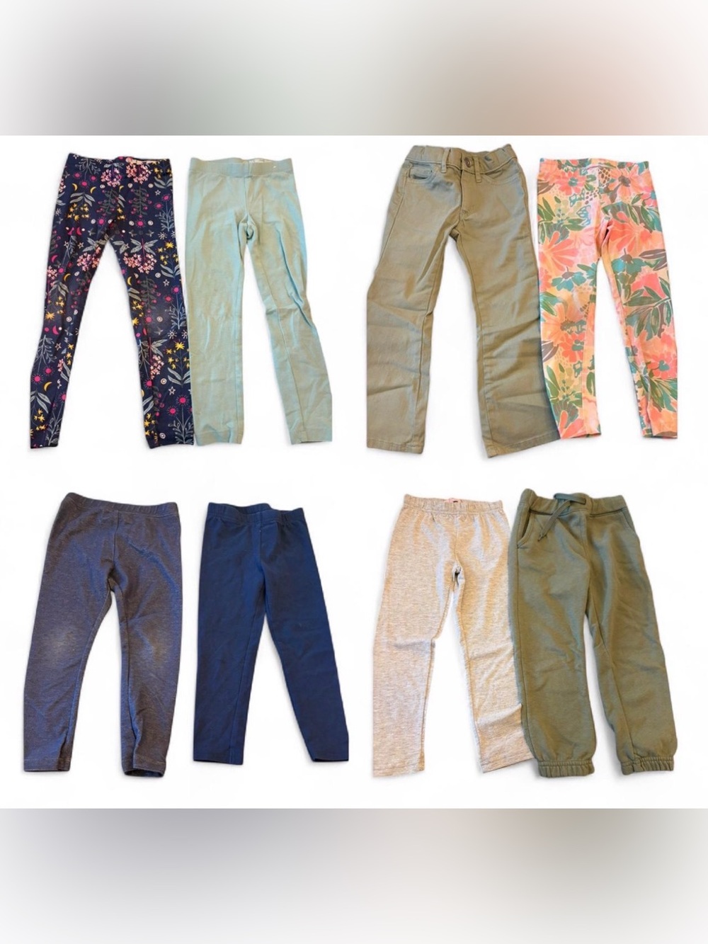 Girls 4T lot of pants (8 pairs) bottoms bundle